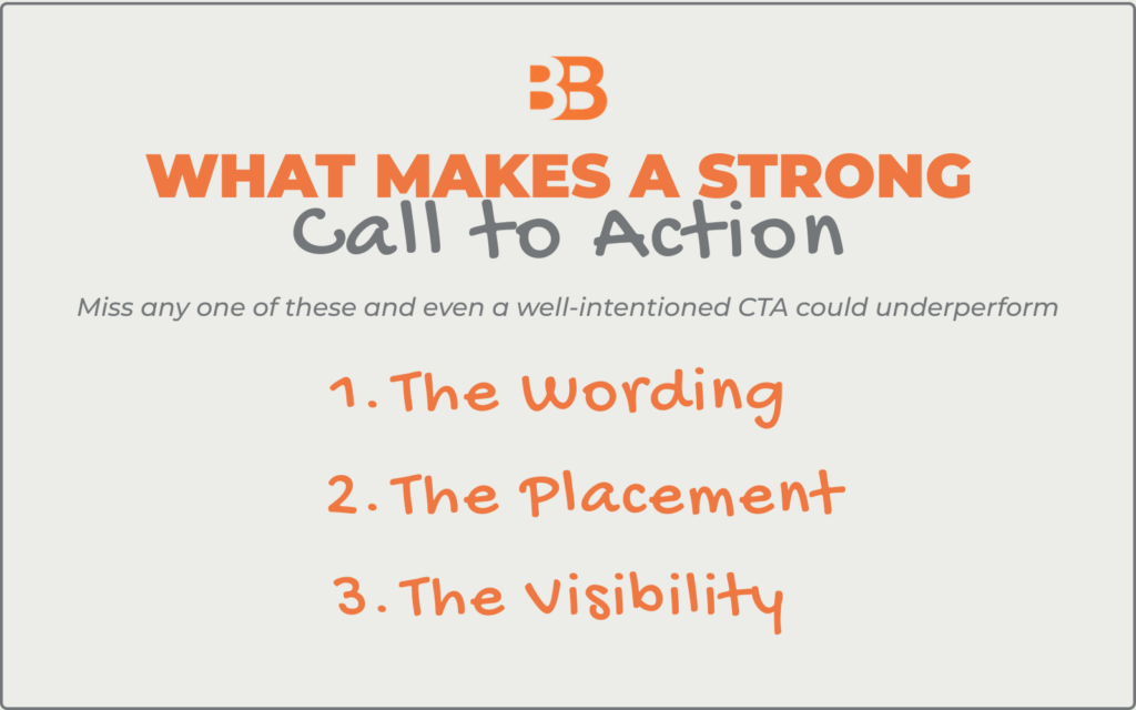 The 3 components that make a strong website call to action