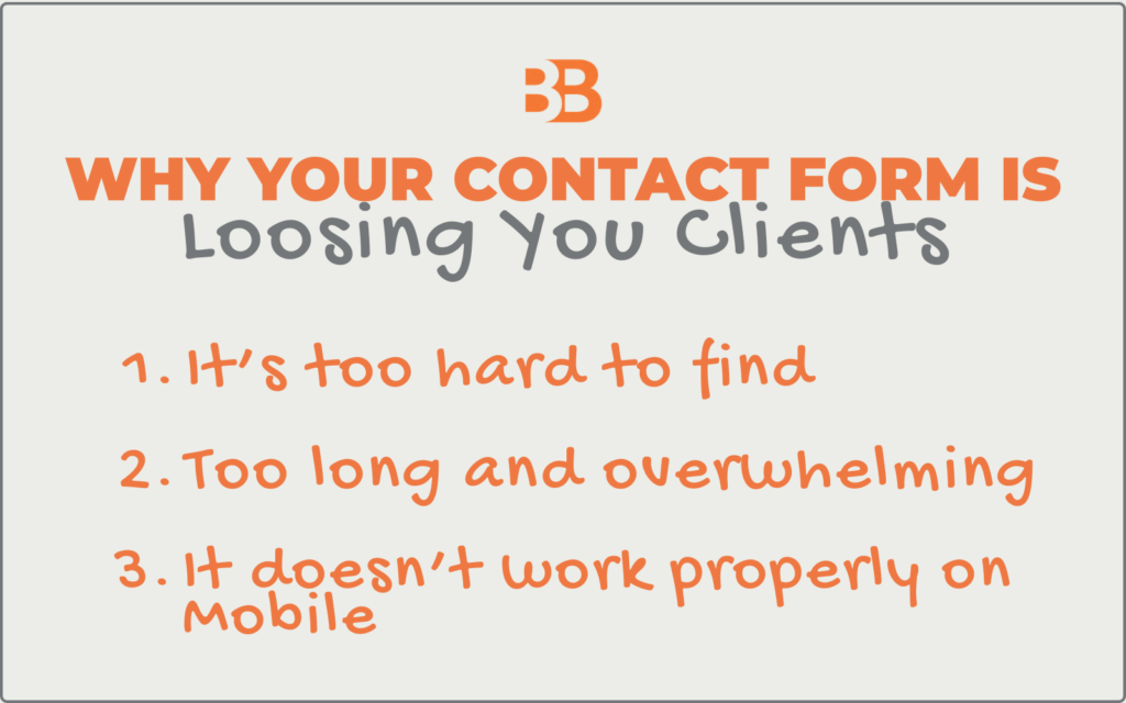 3 components on why your contact form might be the reason you are loosing potential clients