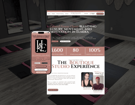 Featured image for case study on Kitchener-Waterloo boutique fitness website by Braxten Breen Web Design