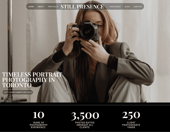 Featured graphic for blog post about strategic Showit templates for photographers